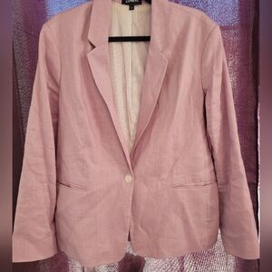 Express Womens Lilac Linen Blazer Sz 18